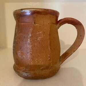 Vintage Studio Art Pottery Pitcher Hand Thrown Stoneware Signed 6''